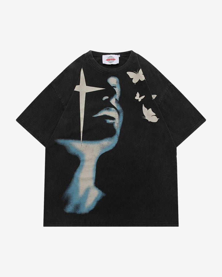 "BUTTERFLY" T - Shirt - Y - SIDE - y2k - streetwear - opium - knit - zipups