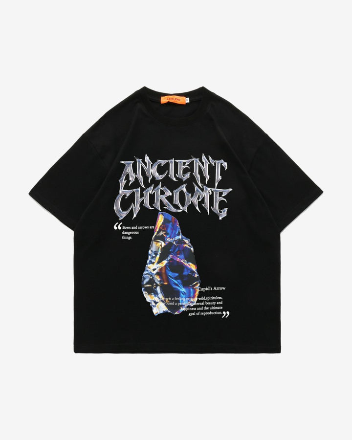 "CHROME" T - Shirt - Y - SIDE - y2k - streetwear - opium - knit - zipups