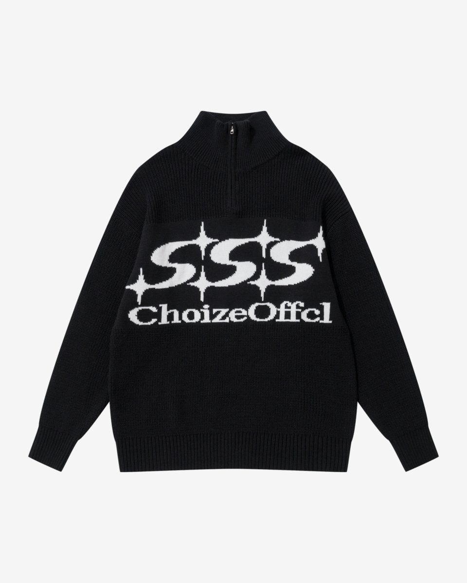 "COLLAPSE" Zip - Up - Y - SIDE - y2k - streetwear - opium - knit - zipups