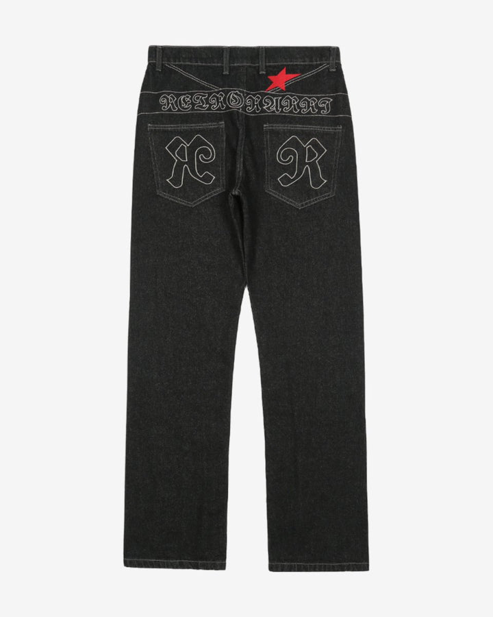 "COWBOY" Pant - Y - SIDE - y2k - streetwear - opium - knit - zipups