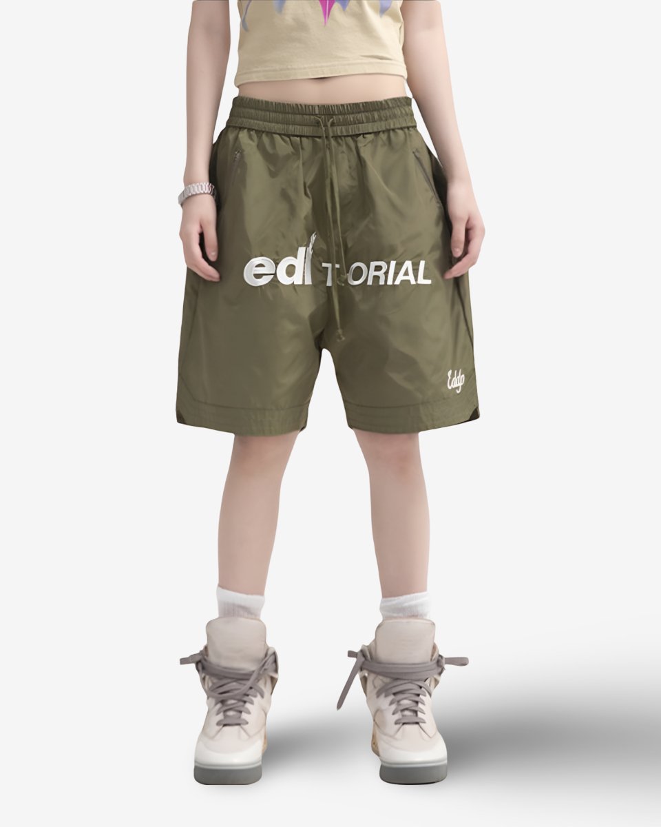 "EDITORIAL" Shorts - Y - SIDE - y2k - streetwear - opium - knit - zipups