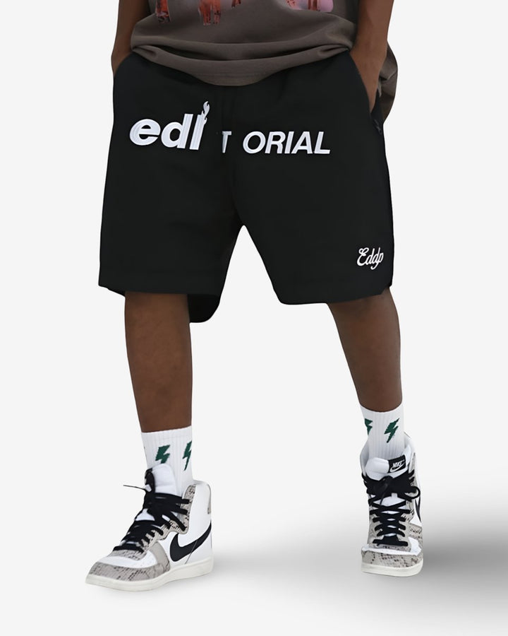 "EDITORIAL" Shorts - Y - SIDE - y2k - streetwear - opium - knit - zipups