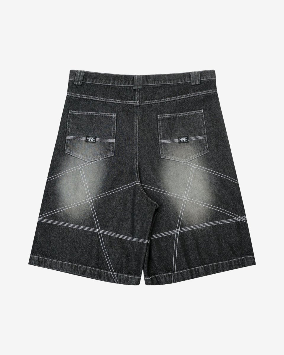 "LINE" Short - Y - SIDE - y2k - streetwear - opium - knit - zipups