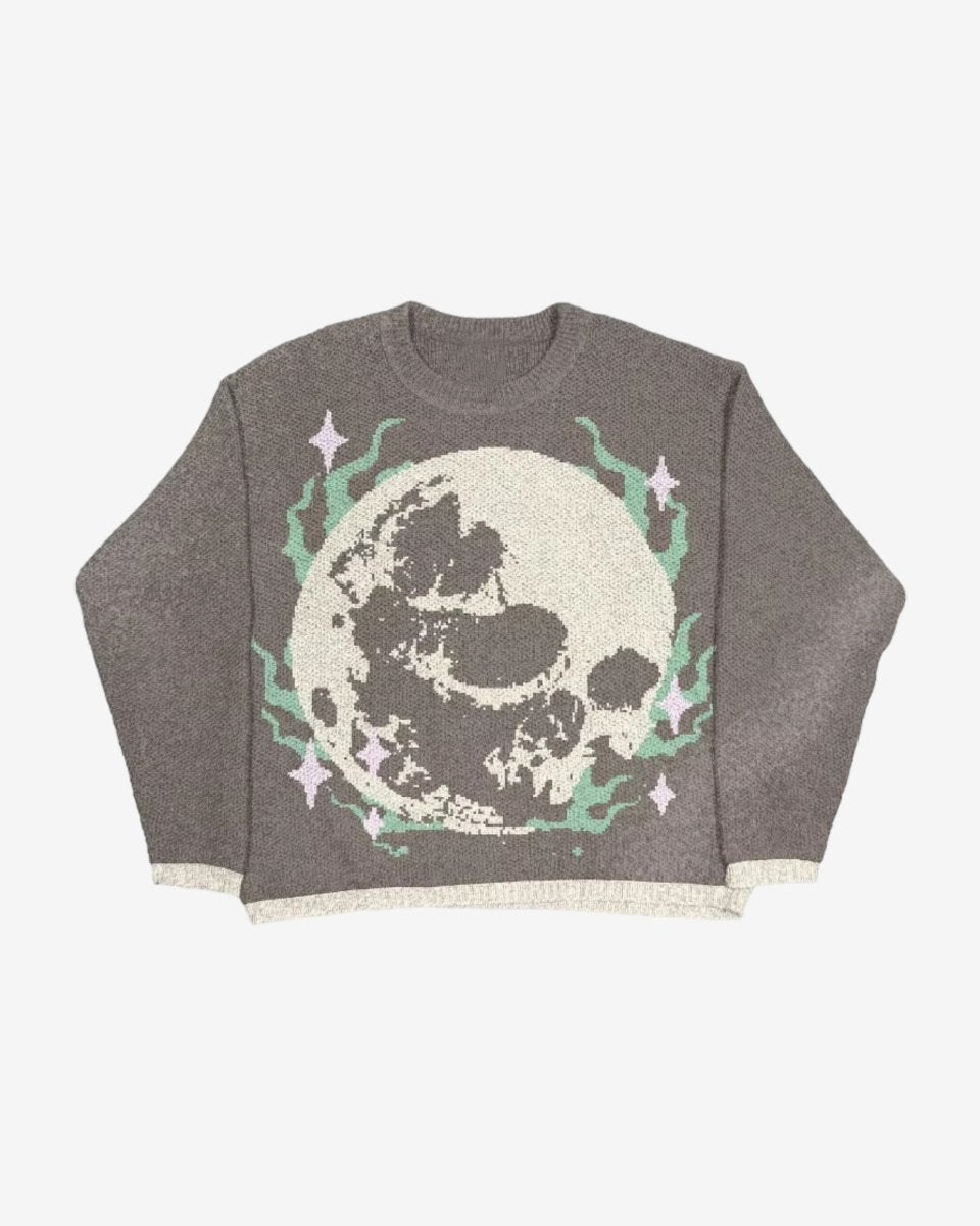 "MOON" Knit - Y - SIDE - y2k - streetwear - opium - knit - zipups