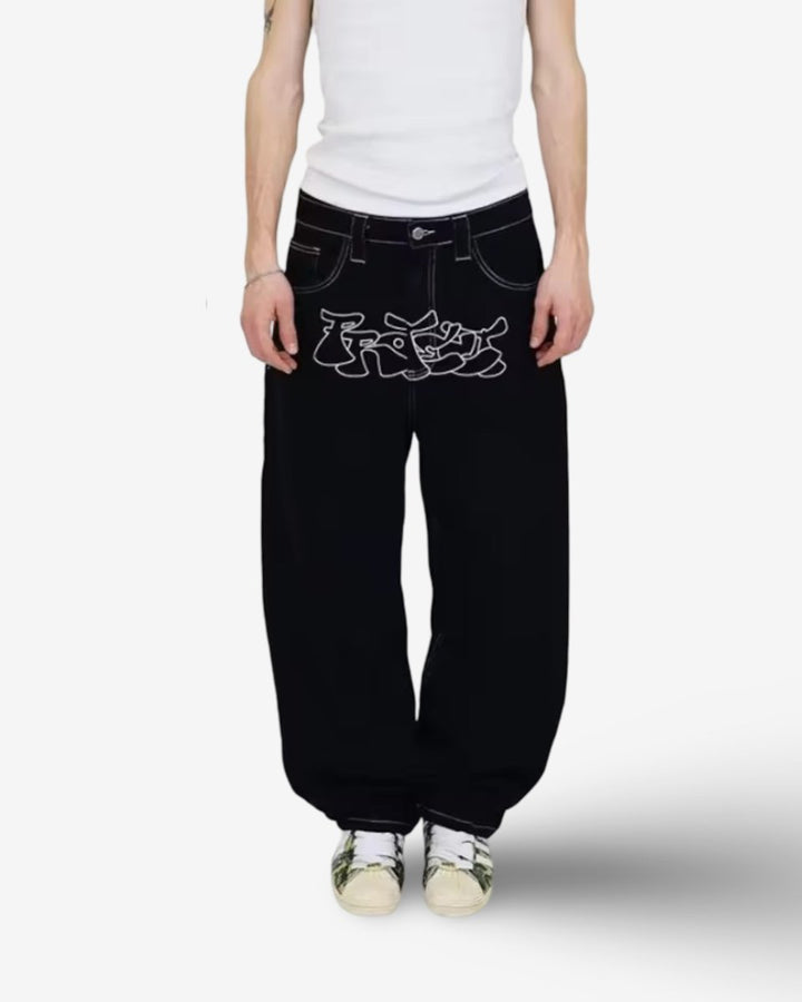 "PROJECT" Pants - Y - SIDE - y2k - streetwear - opium - knit - zipups