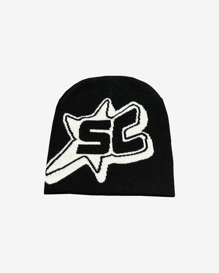 "SC" Beanie - Y - SIDE - y2k - streetwear - opium - knit - zipups