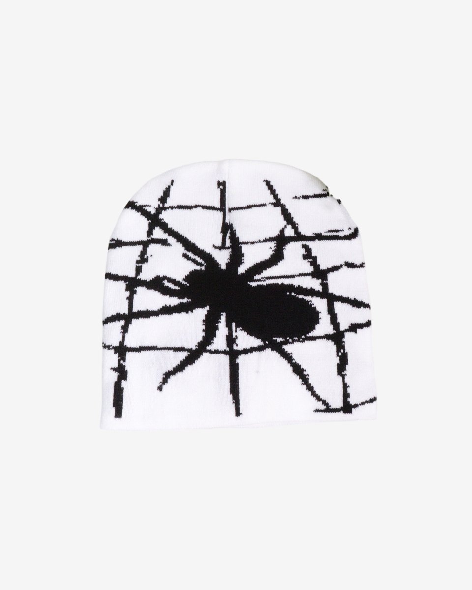 "SPIDER" Beanie - Y - SIDE - y2k - streetwear - opium - knit - zipups