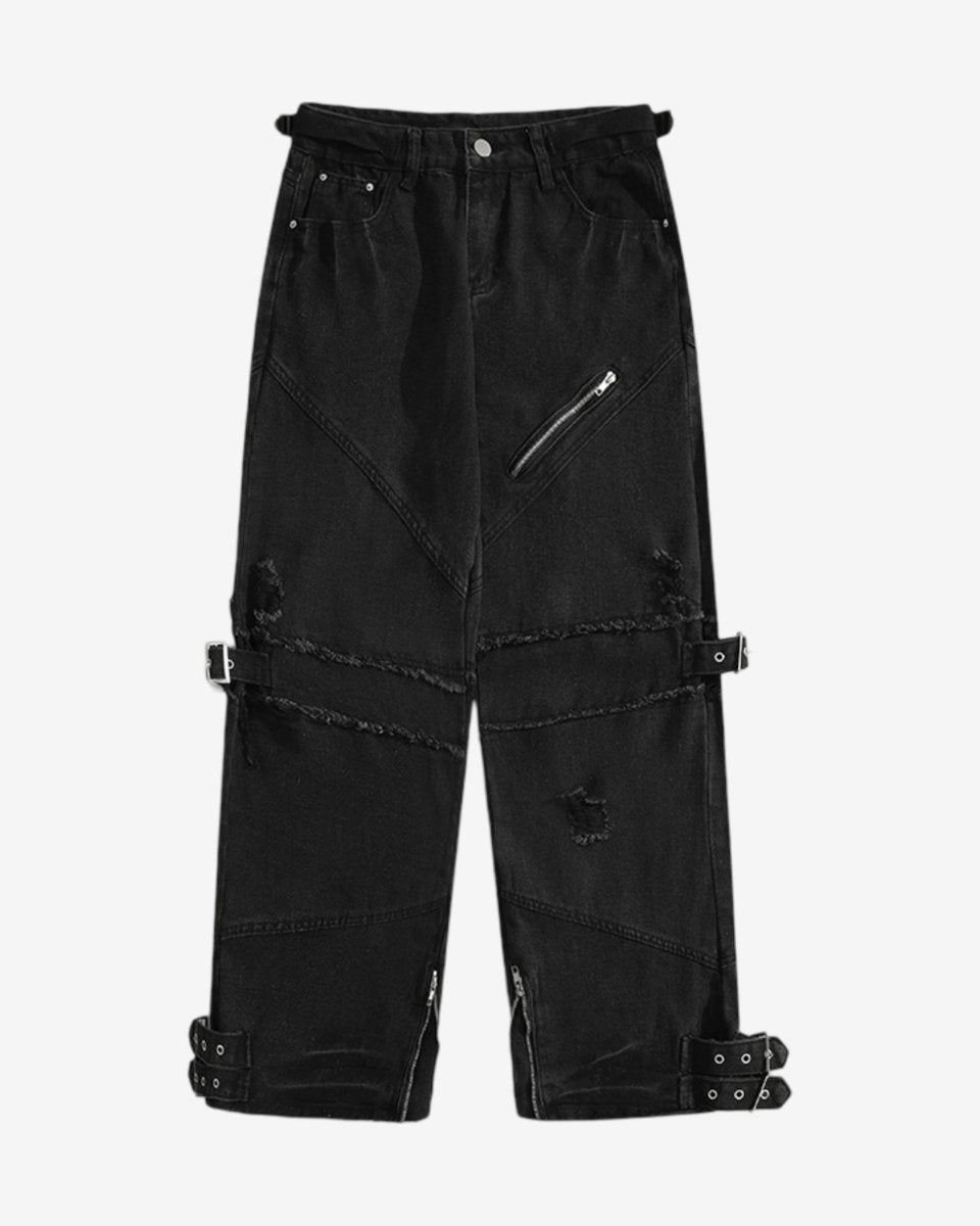 "TECH" Pant - Y - SIDE - y2k - streetwear - opium - knit - zipups