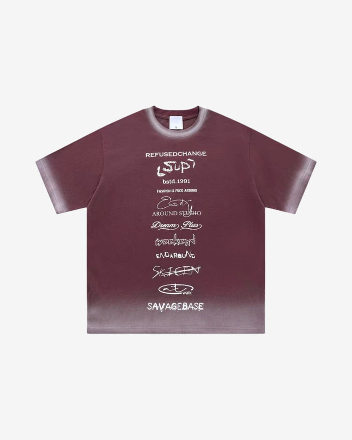 "TILTED" T - Shirt - Y - SIDE - y2k - streetwear - opium - knit - zipups