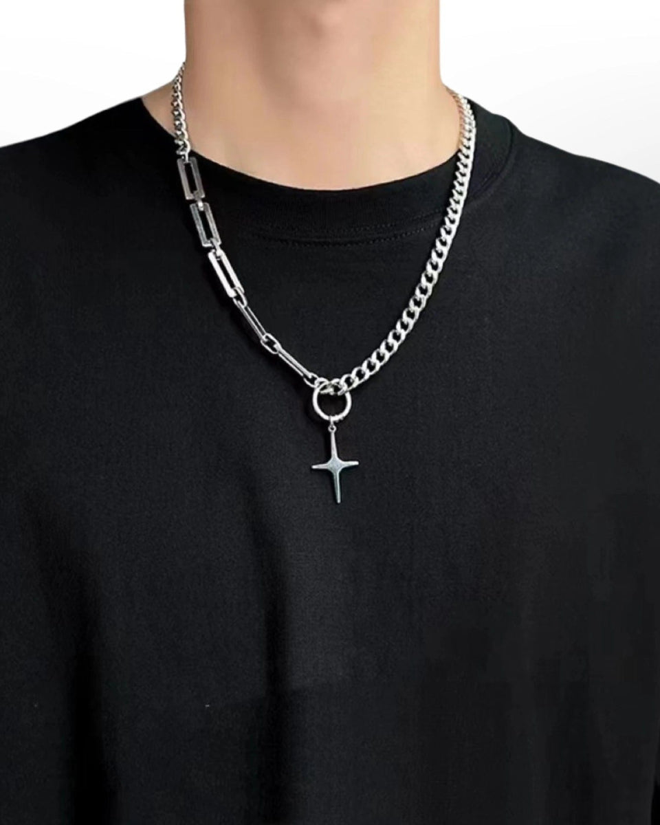 "VERSO" Necklace - Y - SIDE - y2k - streetwear - opium - knit - zipups