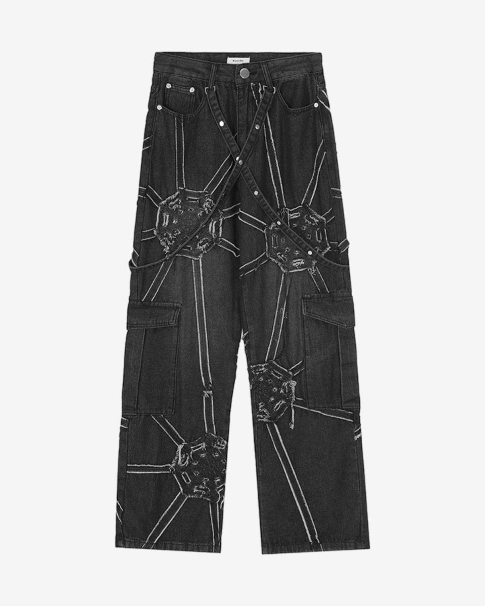 "VIRUS" Pant - Y - SIDE - y2k - streetwear - opium - knit - zipups